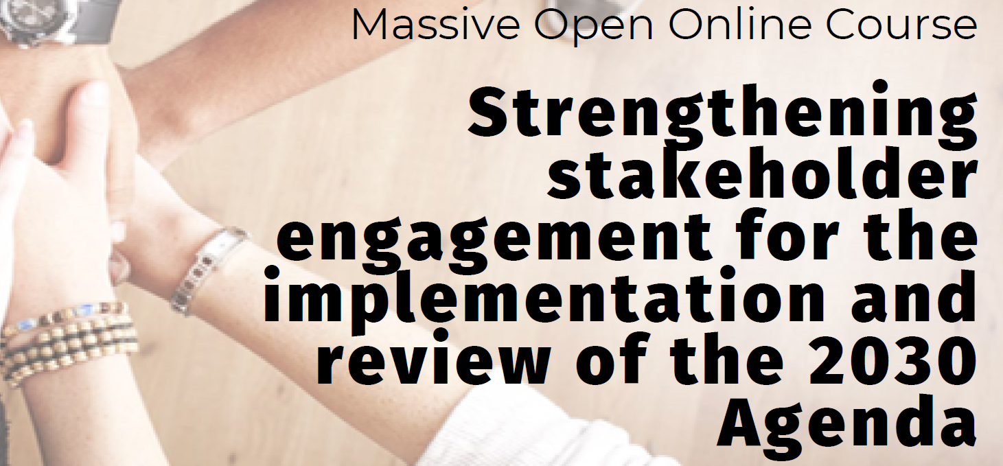 E-course “Strengthening stakeholder engagement for the implementation and review of the 2030 Agenda”