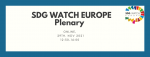 SDG Watch Europe Online Plenary – 29th Nov. 2021